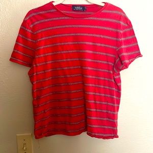Vintage Topman speckled 90’s striped tee